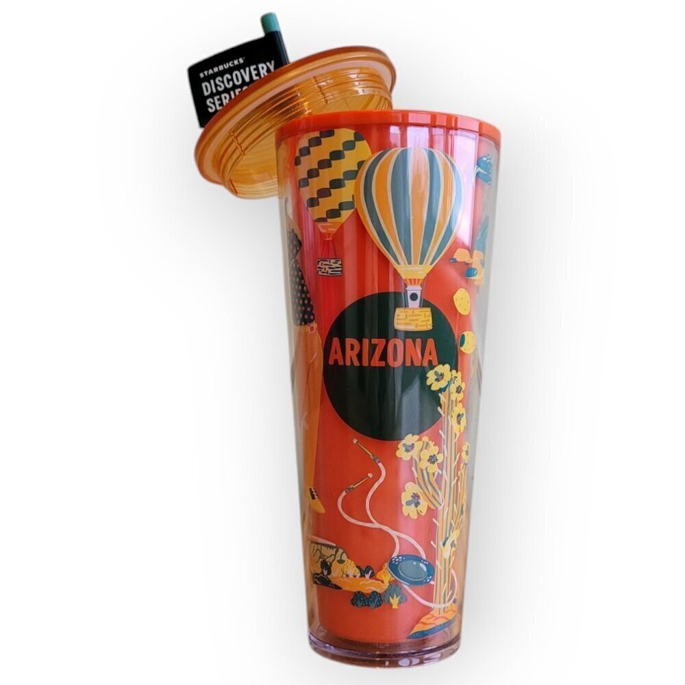 Starbucks Arizona Orange Discovery Cold Cup Venti 24oz NWT Collectible Tumbler